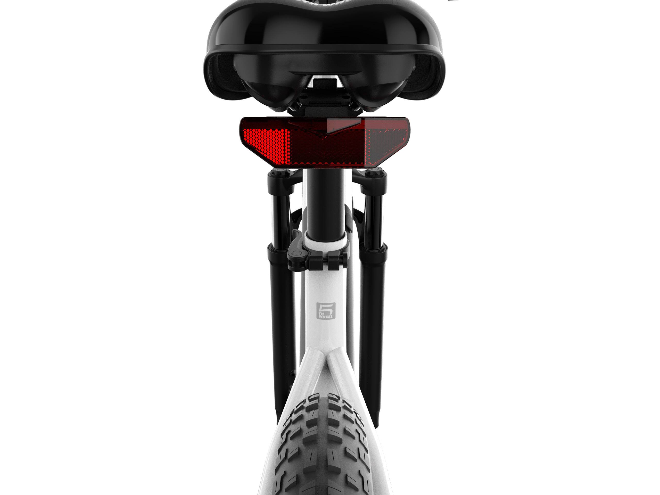 Left. 5th Wheel - IMPACT eBike w/ 22 mi Max Operating Range & 20 mph Max Speed - White.