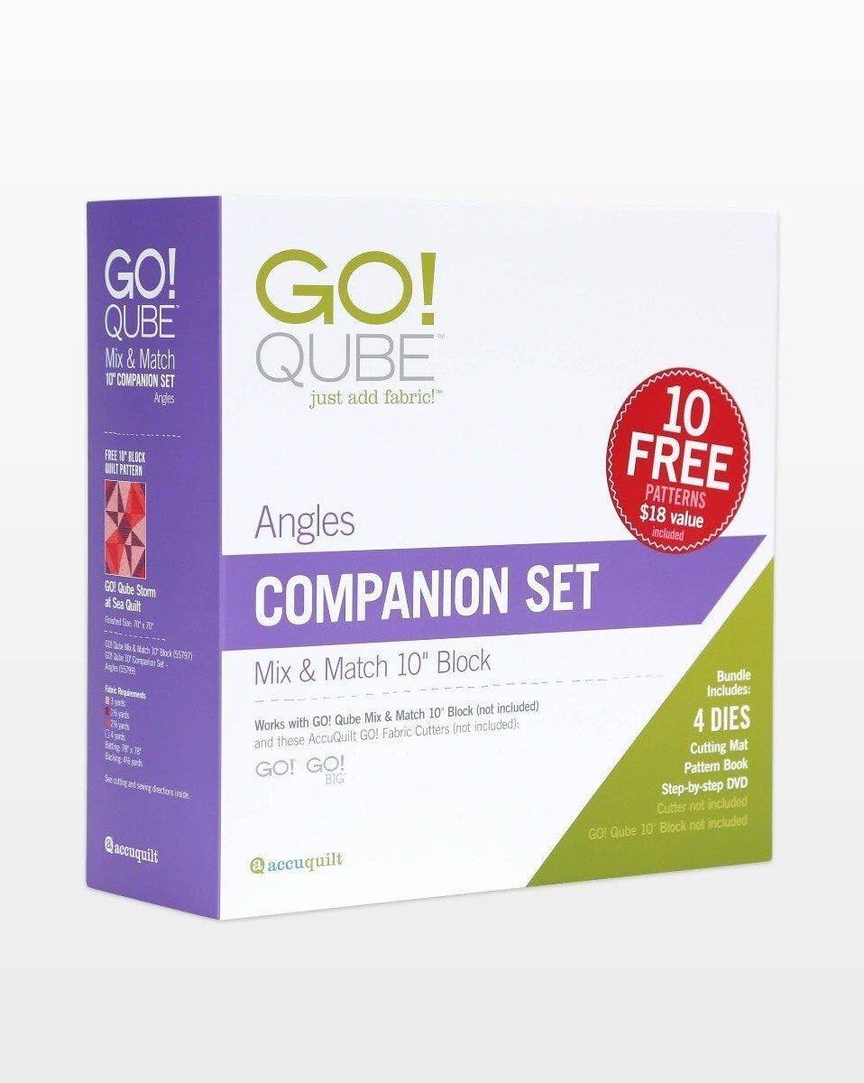 GO! GO! QUBE Mix & Match QUBE 10" COMPANION SET Angles just add fabric! 10 FREE PATTERNS $18 value included GO! Cube Storm Mix & Match 10" Block (not included) Works with GO! Mix & Match 10" Block (not included) and these AccuQuilt GO! GO! BIG Bundle Includes: 4 DIES Cutting Mat Pattern Book Step-by-step DVD GO! Qube 10" Block not included GO! accuquilt @accuquilt