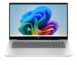 HP - OmniBook X Laptop Computer 17.3" FHD Touch Screen Intel Core Ultra 7 16 GB - Glacier silver aluminum