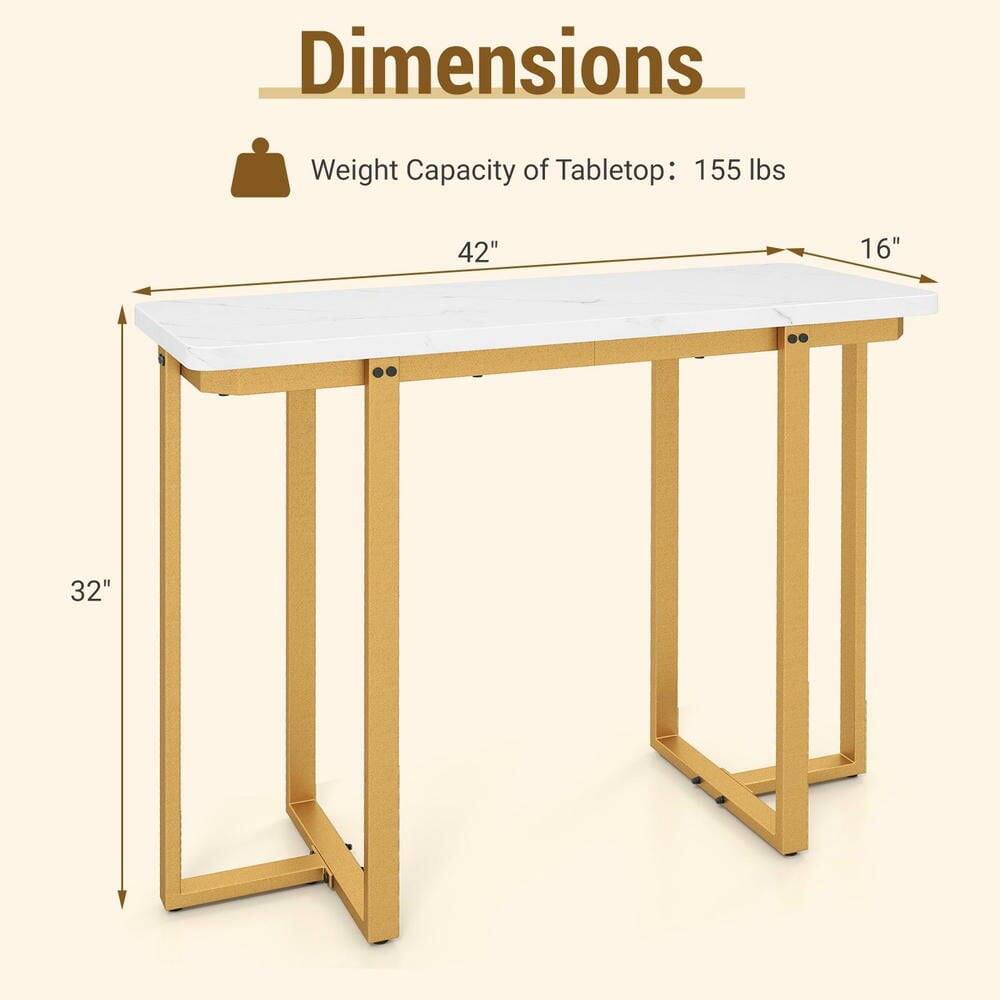 Dimensions  
Weight Capacity of Tabletop: 155 lbs  
42" x 16" x 32"
