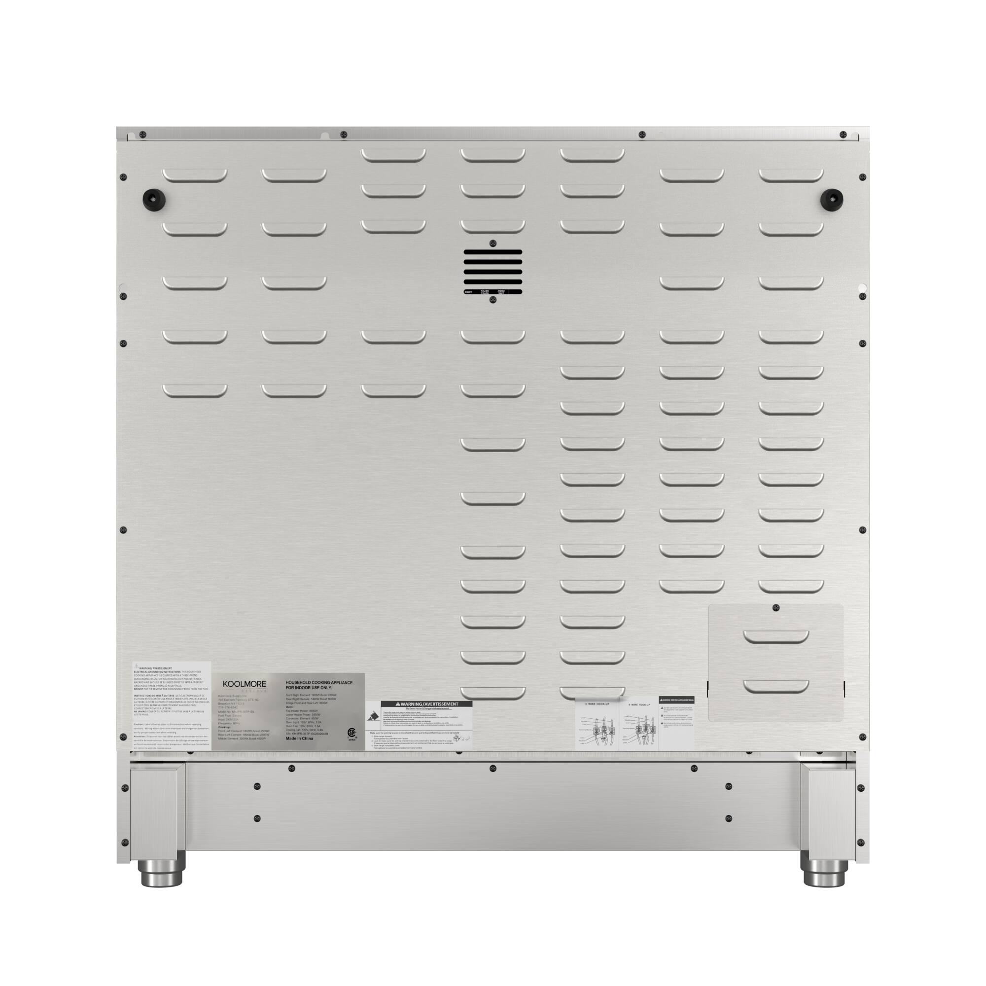 Alt View 9. Koolmore - 36" Professional Induction Oven Range With 11 Kw Polished Glass Ceramic Cooktop, 7.8 Kw True Convection Oven, 6 Cu. Ft. - Stainless-Steel.