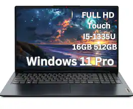 Lenovo - Upgraded - Ideapad 1i 15.6'' Full HD Touch Laptop, Intel Core i5 13th i5-1335U, 16GB RAM, 512GB SSD, Windows 11 Pro - Blue