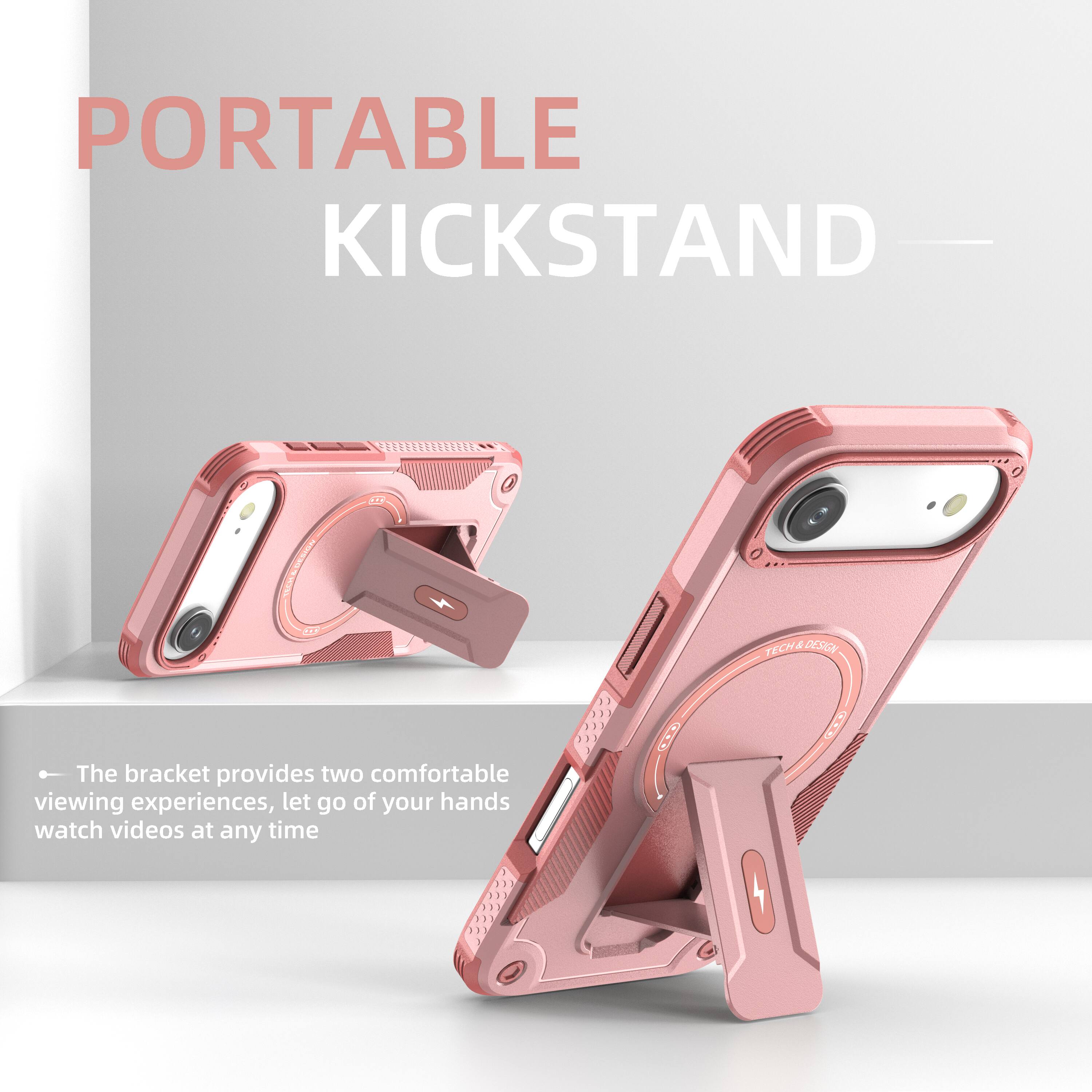 PORTABLE KICKSTAND

The bracket provides two comfortable viewing experiences, let go of your hands watch videos at any time