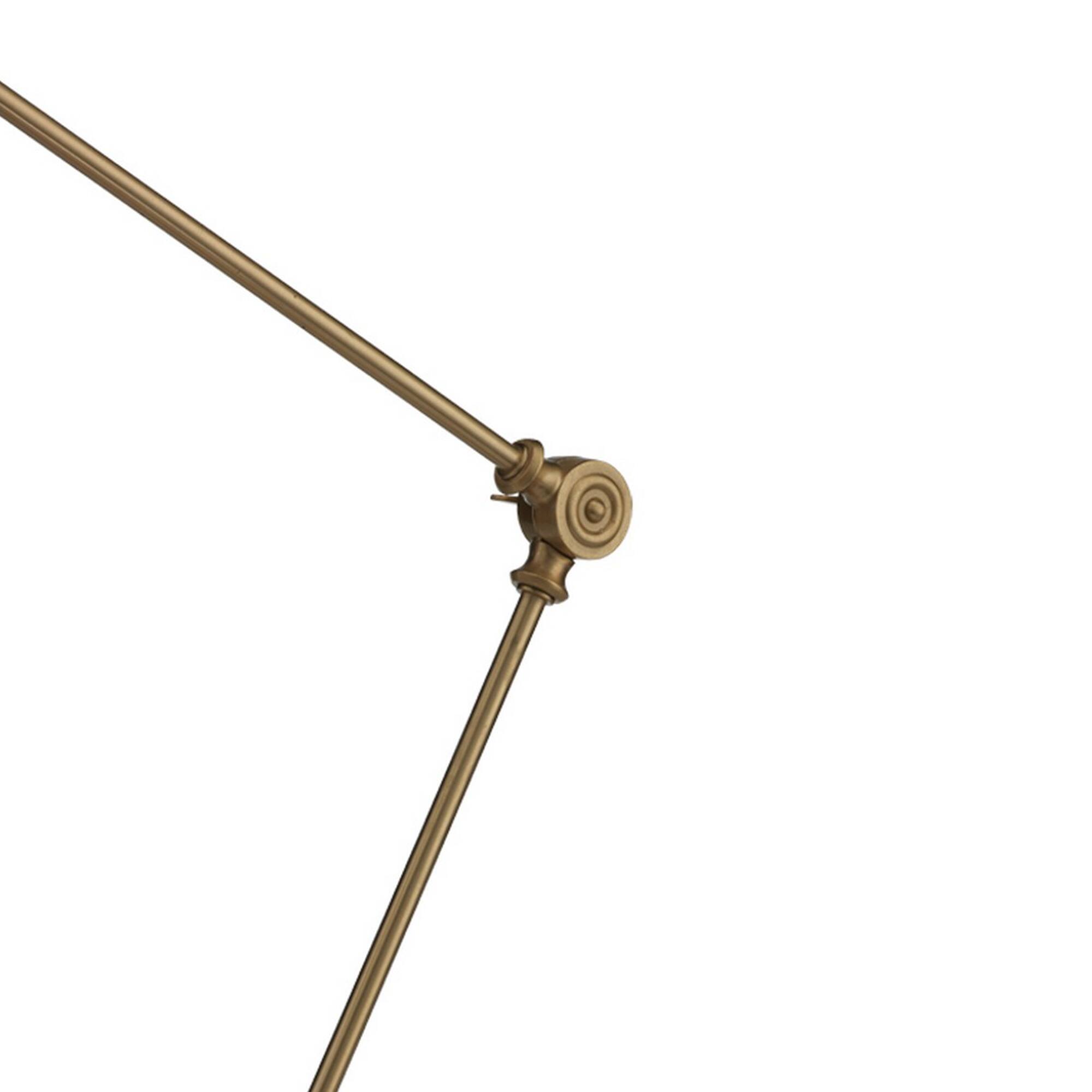 Left. Manhattan Lane - Table Lamp with Adjustable Tubular Metal Frame - Brass.
