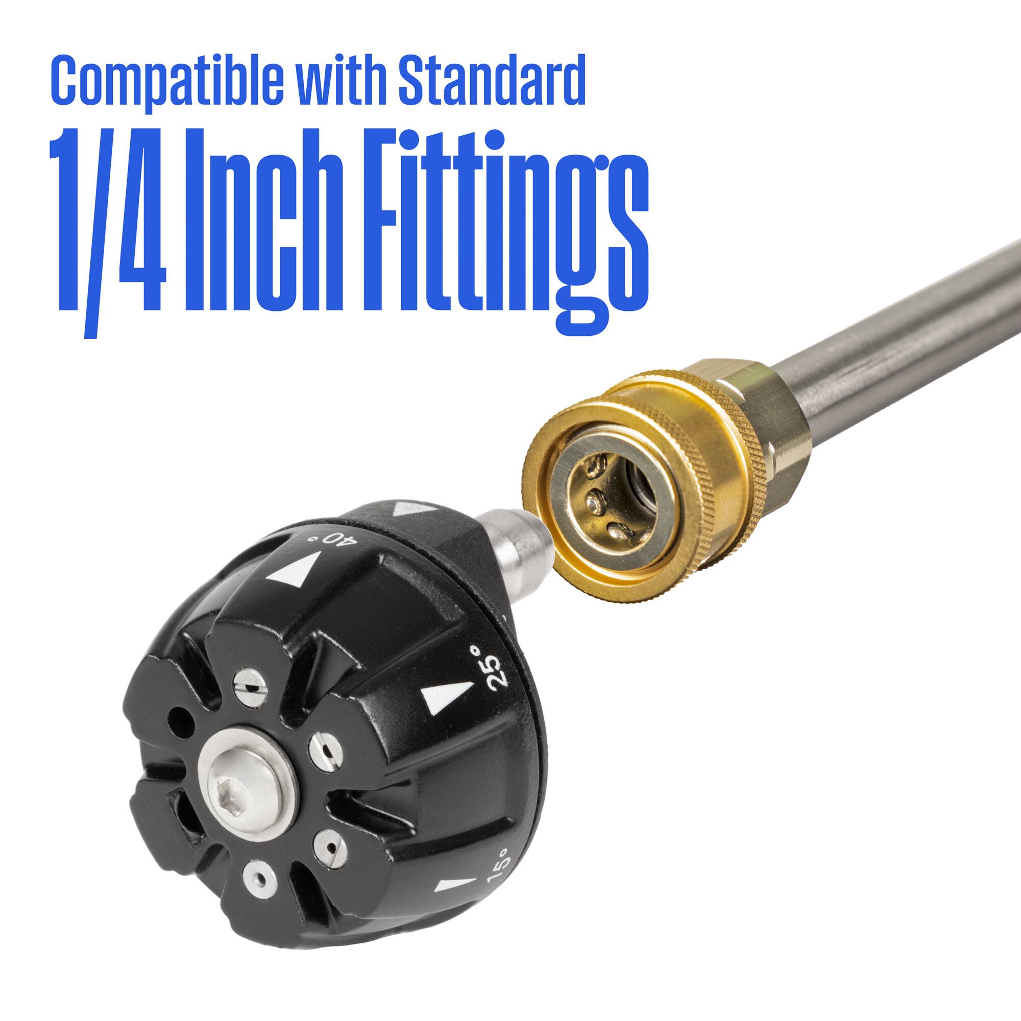 Compatible with Standard 1/4 Inch Fittings
