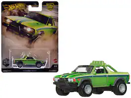 Subaru BRAT Utility Truck with Stripes "HW Off Road" Series Diecast Model Car by Hot Wheels - Green Metallic