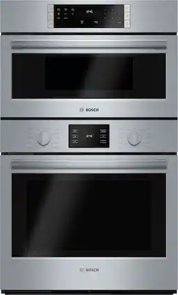 Bosch - 500 Series 30" Built-In Double Electric Combination Microwave and Wall Oven with True Convection - Stainless Steel