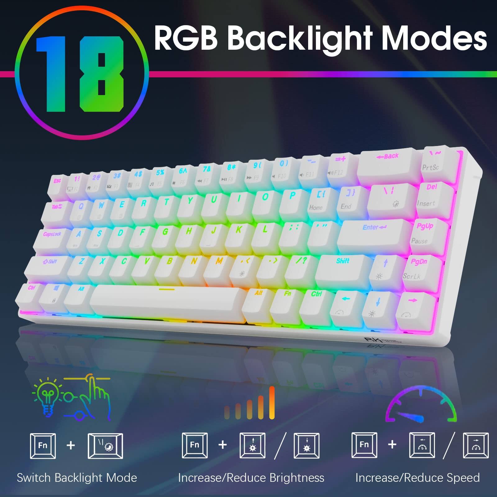 RGB Backlight Modes

18

Switch Backlight Mode: Fn + [Symbol]

Increase/Reduce Brightness: Fn + [Symbol]

Increase/Reduce Speed: Fn + [Symbol]