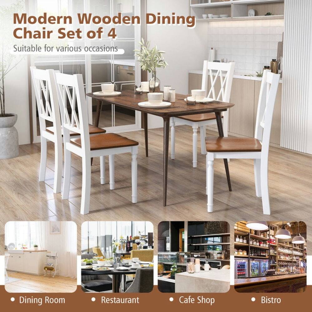 Modern Wooden Dining Chair Set of 4  
Suitable for various occasions  

- Dining Room  
- Restaurant  
- Cafe Shop  
- Bistro
