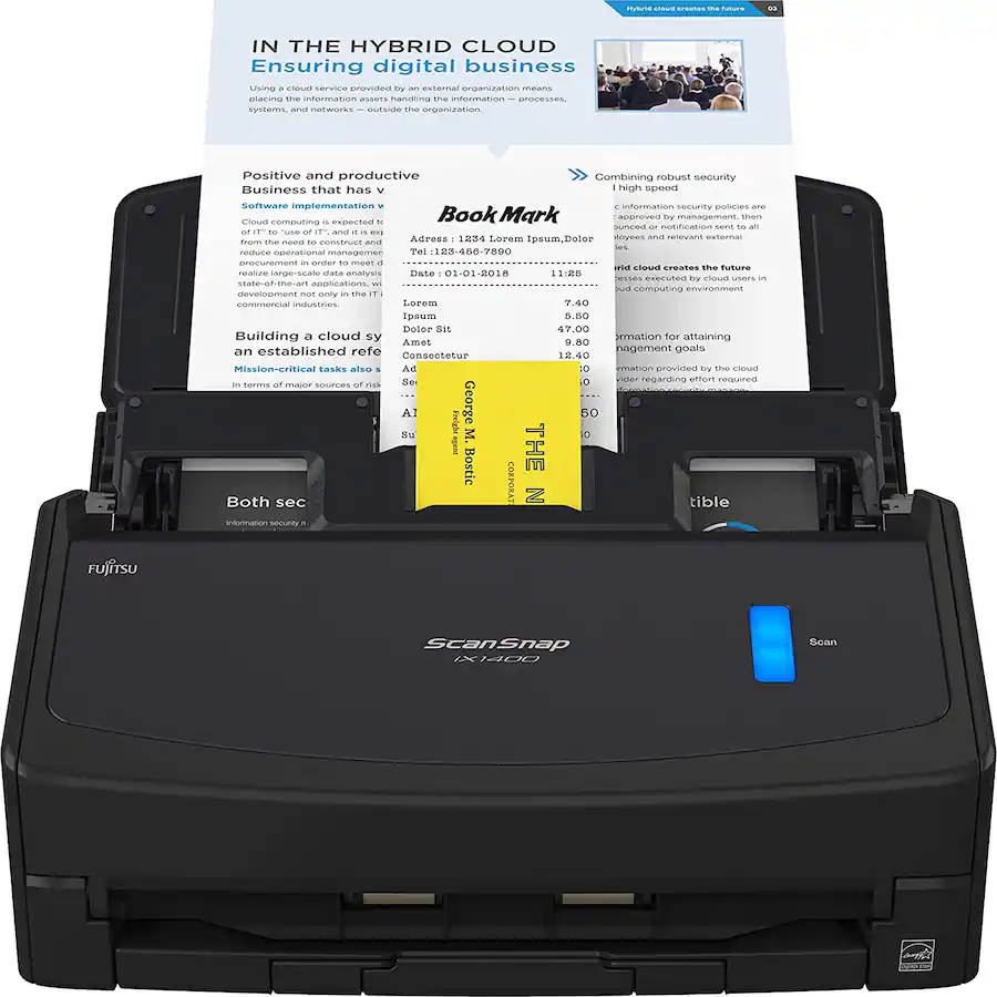 Ricoh ScanSnap iX1400 Simple One Touch Button Document Scanner for Mac ...
