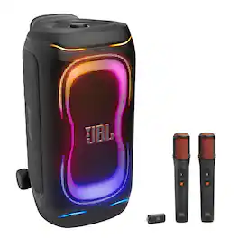 JBL - PartyBox 330 Portable Party Speaker Bundle with EasySing Wireless Microphones - Black