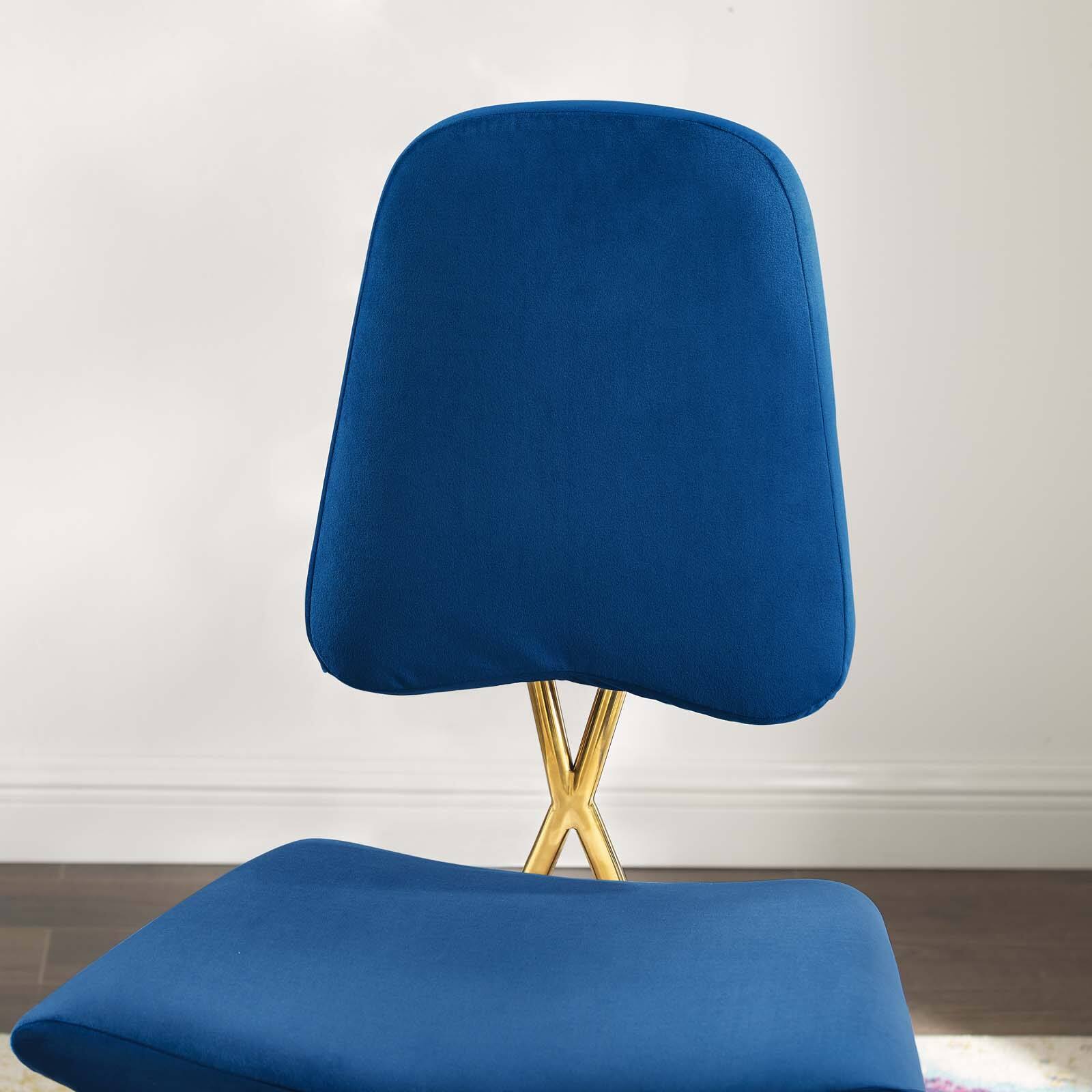Back. Modway - Ponder Performance Velvet Counter Stool by Modway - Navy.