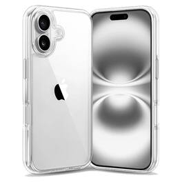 Durable Entronix Case for iPhone 16 Plus - Hard Back Design - Clear