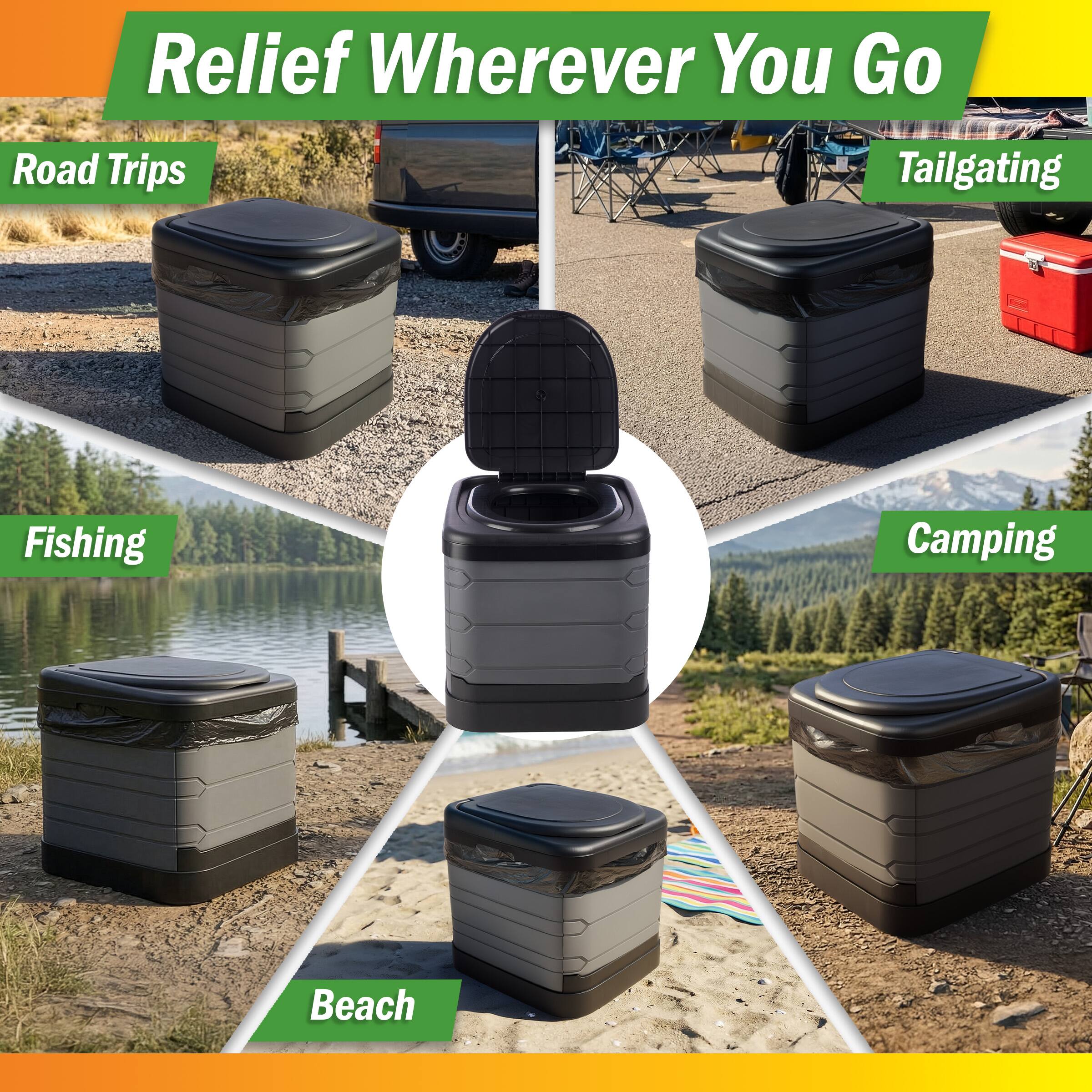 Relief Wherever You Go

- Road Trips
- Tailgating
- Fishing
- Camping
- Beach