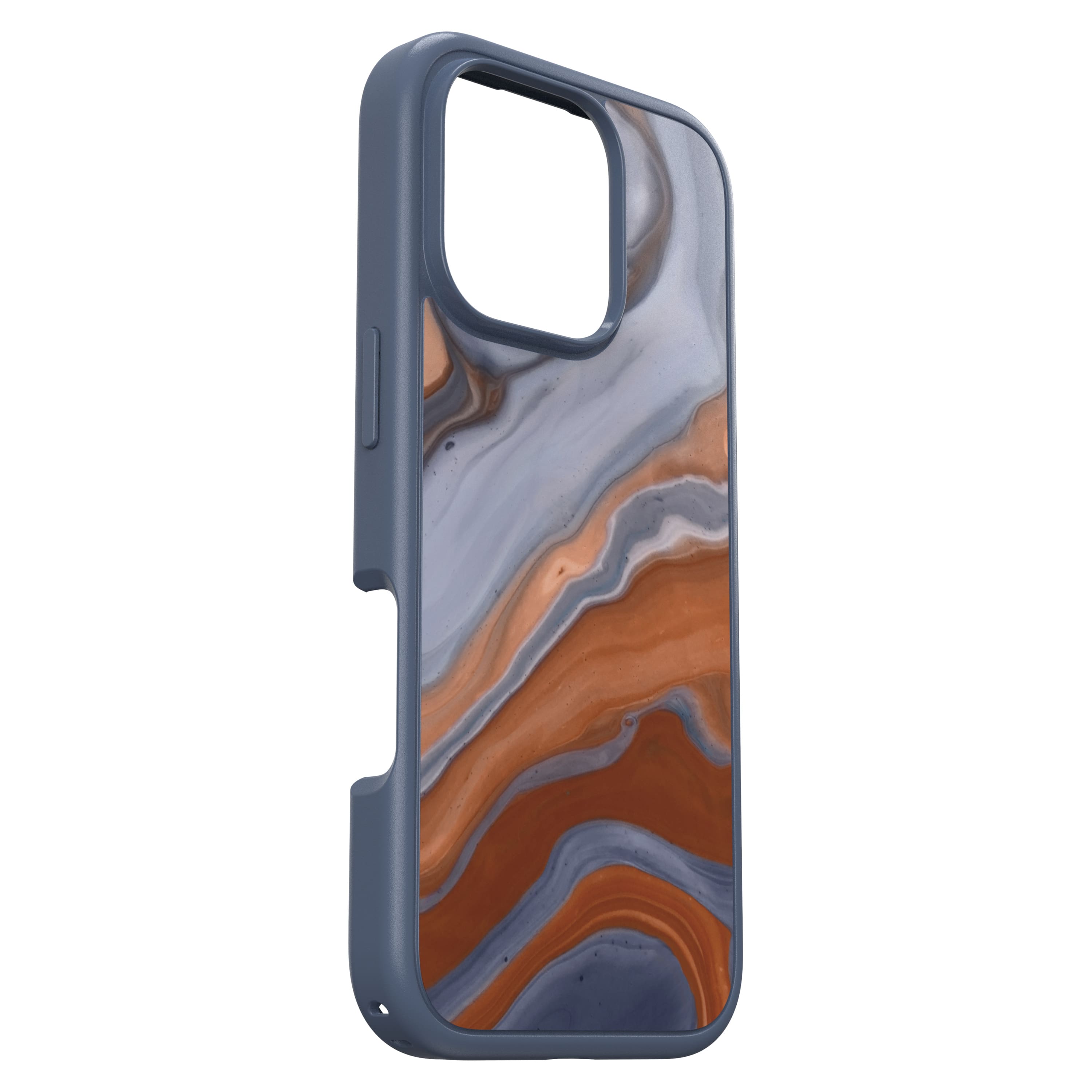 Left. OtterBox - Symmetry Series Hard Shell for MagSafe for Apple iPhone 16 Pro - High Desert Agate.