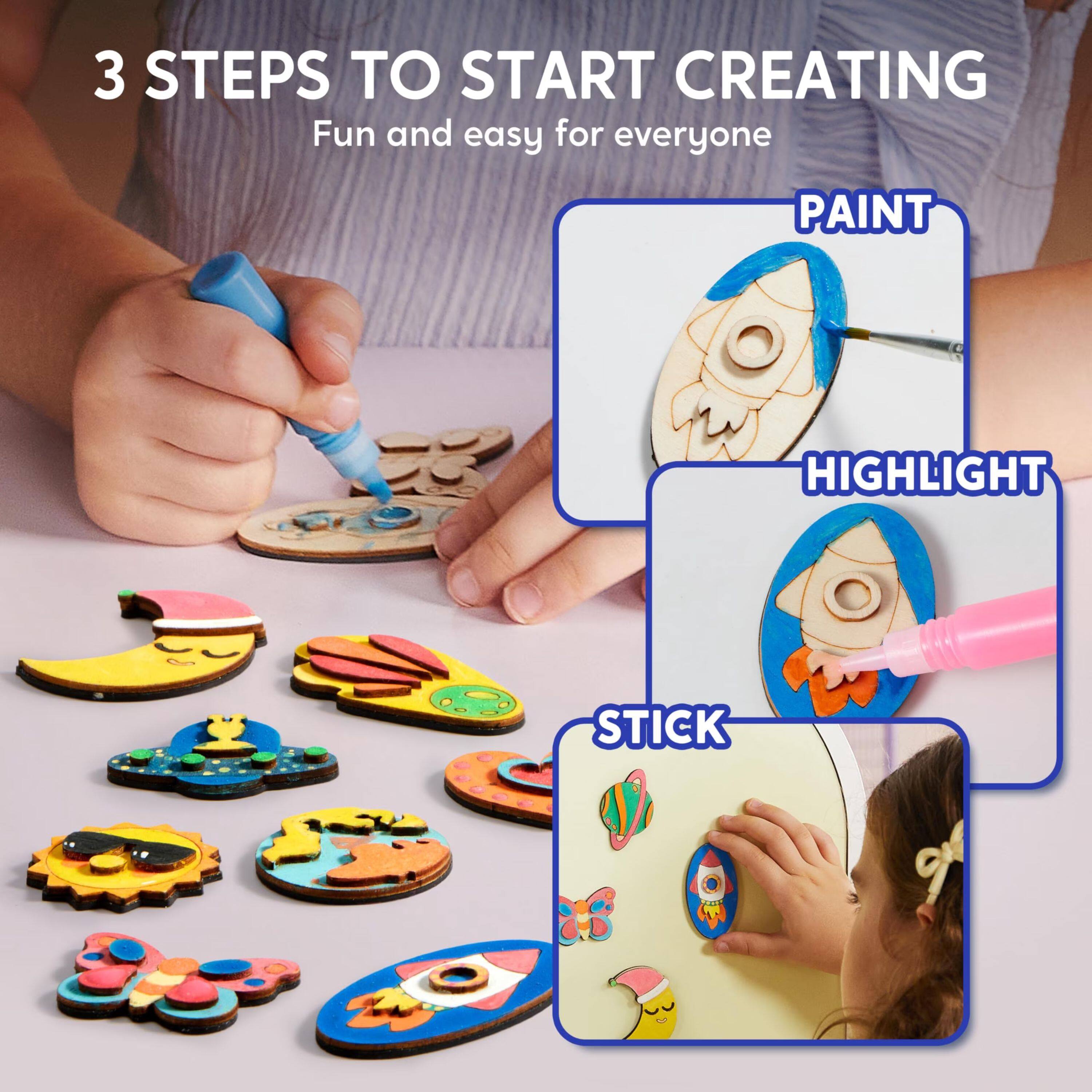 3 STEPS TO START CREATING  
Fun and easy for everyone

PAINT  
HIGHLIGHT  
STICK