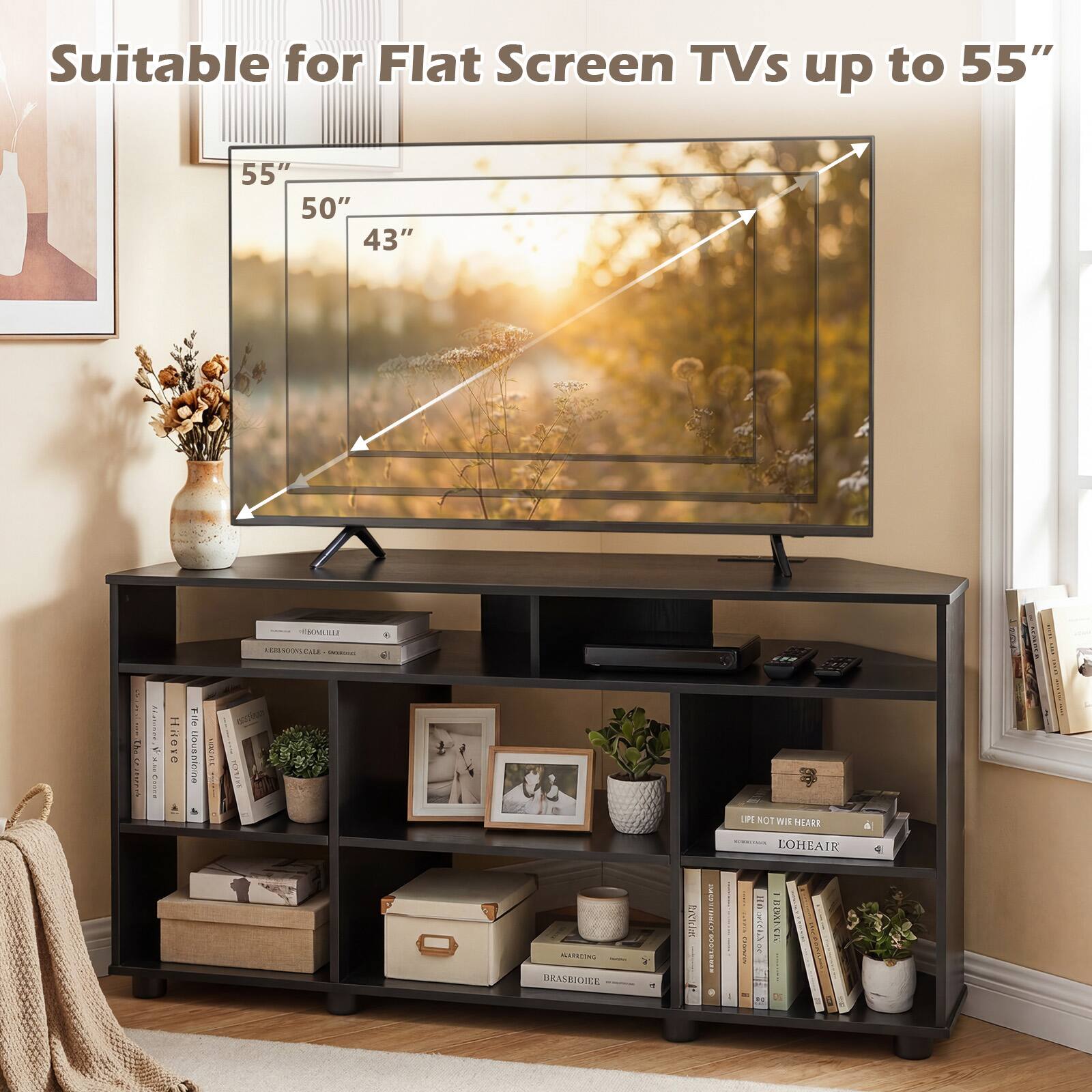 Suitable for Flat Screen TVs up to 55"  
55" 50" 43"