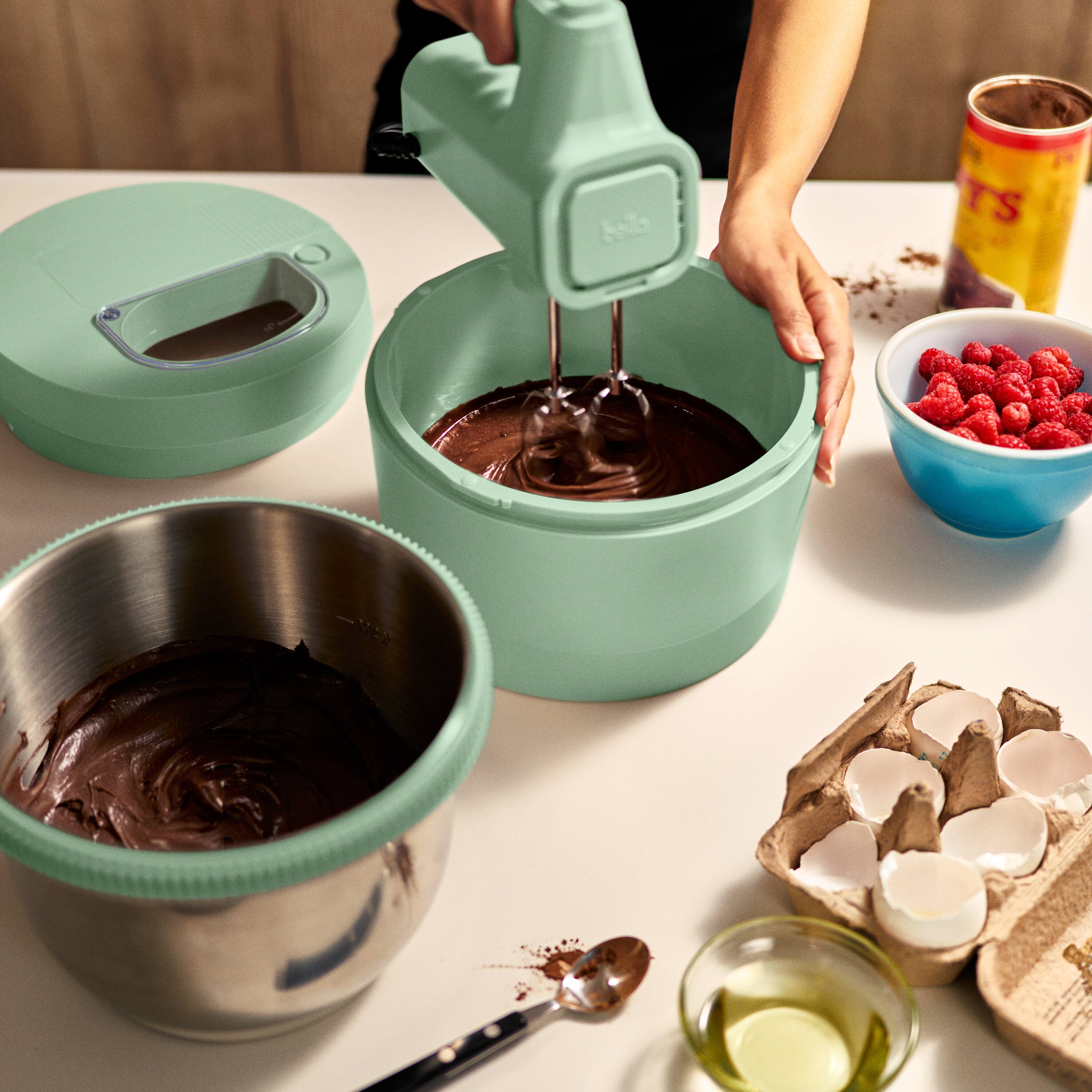 Alt View 7. Bella - 3.5-qt. Hand & Stand Mixer - Seaglass.