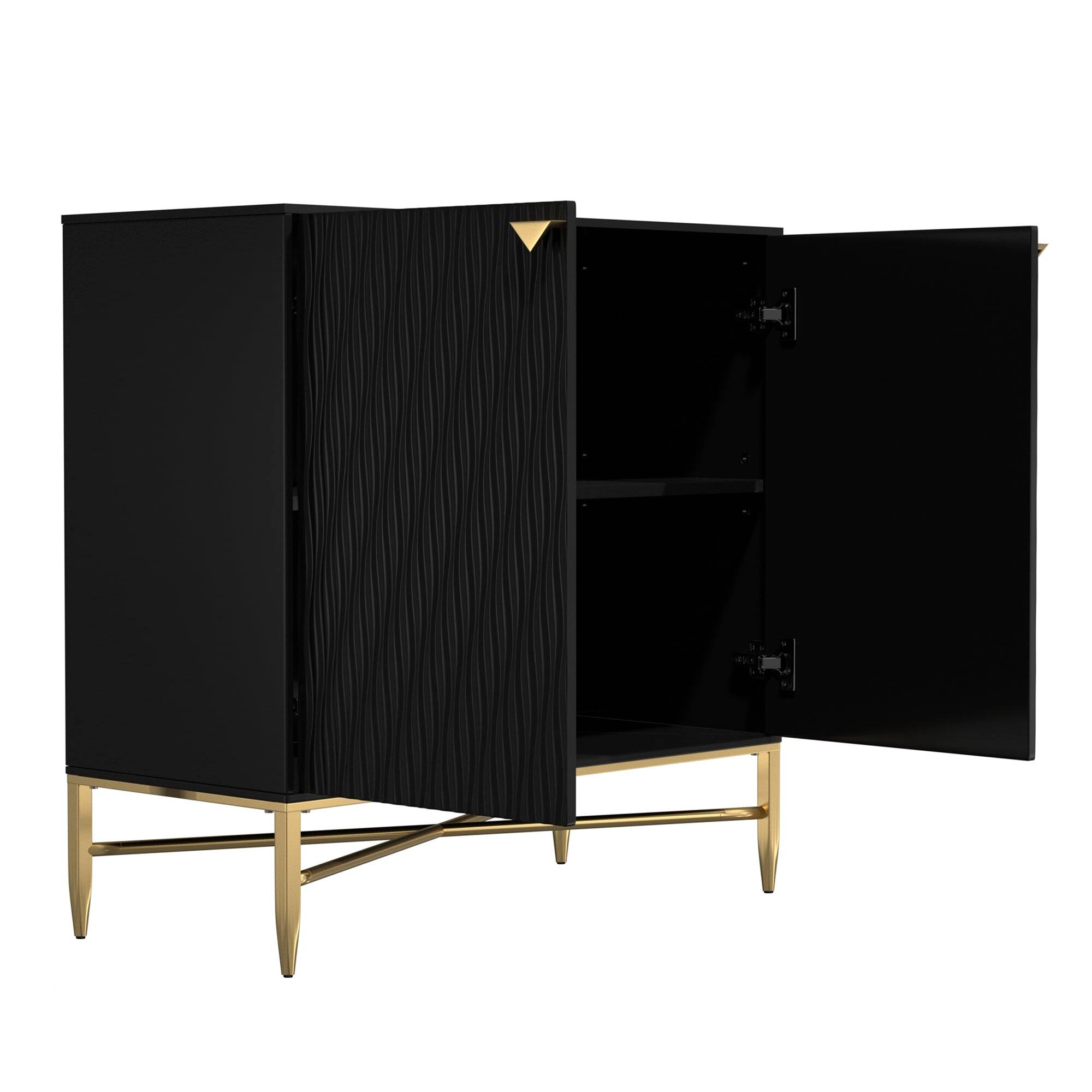 Alt View 7. Boyel Living - 2 Door Locker Accent Cabinet - Black.