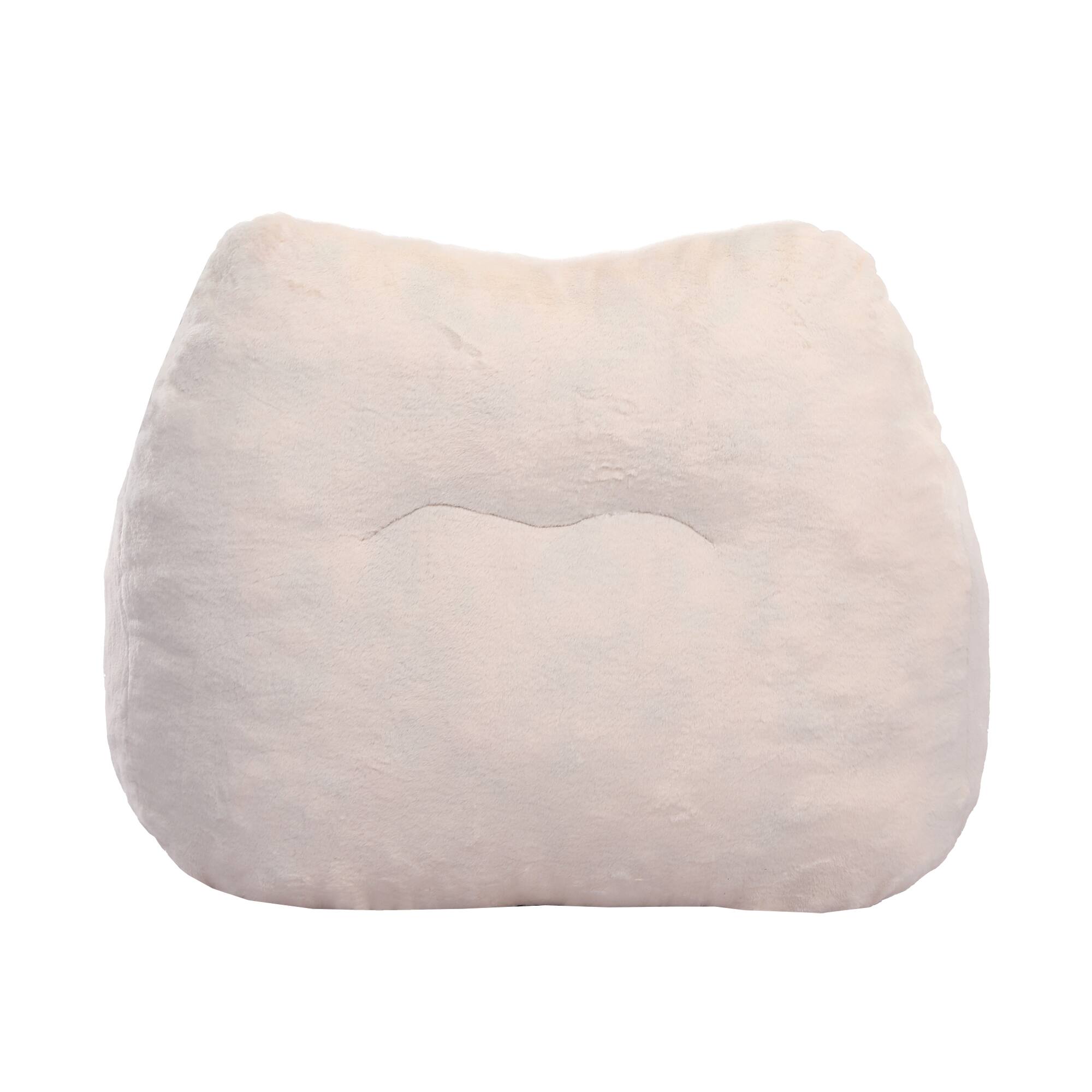 Alt View 8. GOODSILO - Bean Bag Chair Sofa with Armrests - Stuffed High-Density Foam, Lazy Comfy Seating for Adults in Living Room, Bedroom - White.