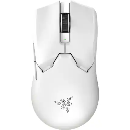 Front. Razer - Viper V2 Pro Lightweight Optical Gaming Mouse with 80 Hour Battery Life - White.