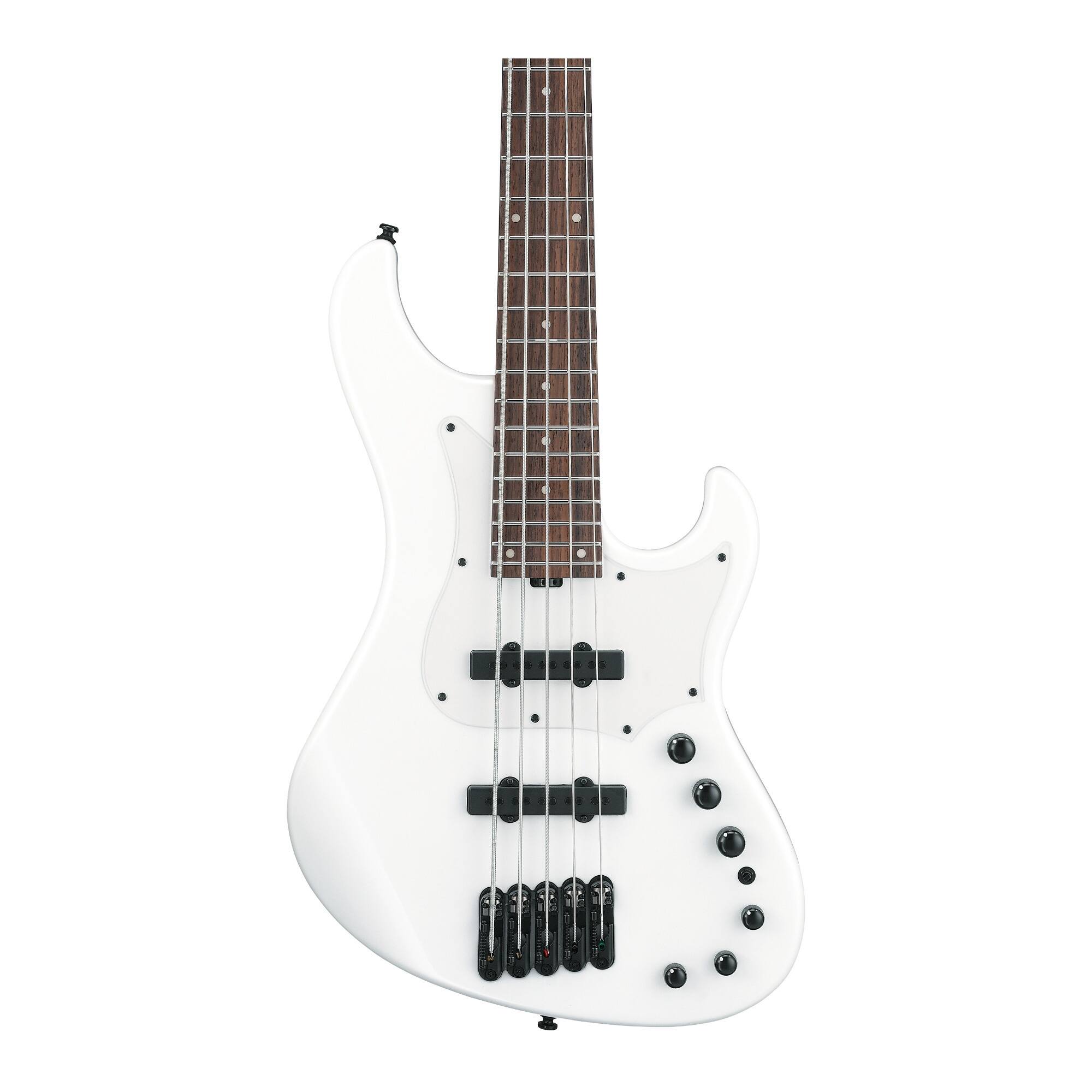 Left. Ibanez - Ibanez MDM1005PW MDM 5str Electric Bass w/Bag - Pearl White.