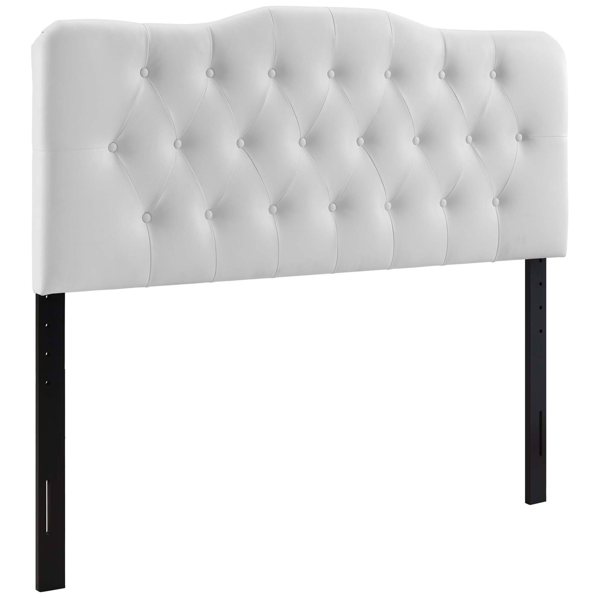 Annabel Upholstered Vinyl Queen Headboard by Modway - White