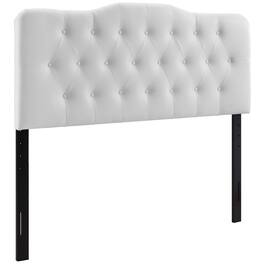 Annabel Upholstered Vinyl Queen Headboard by Modway - White