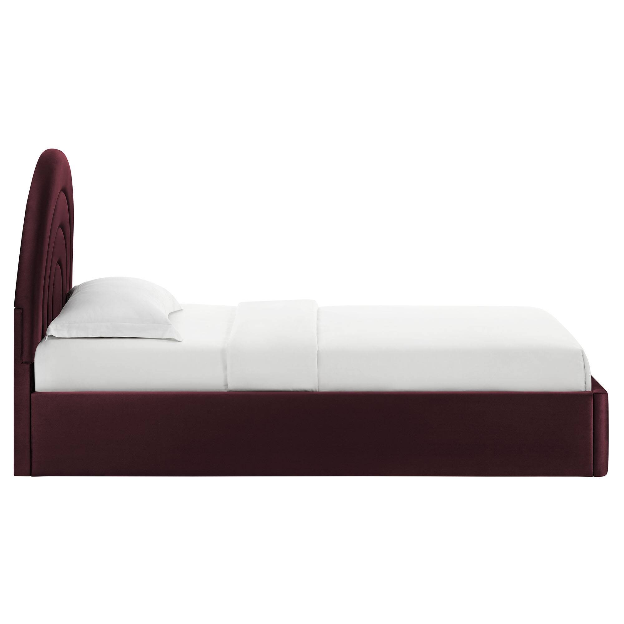 Alt View 2. Modway - Rael Performance Velvet King Platform Bed - Purple.