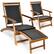 Front. Costway - 2PCS Patio Folding Rattan Lounge Chair Wood Frame Retractable Footrest - Mix Brown.