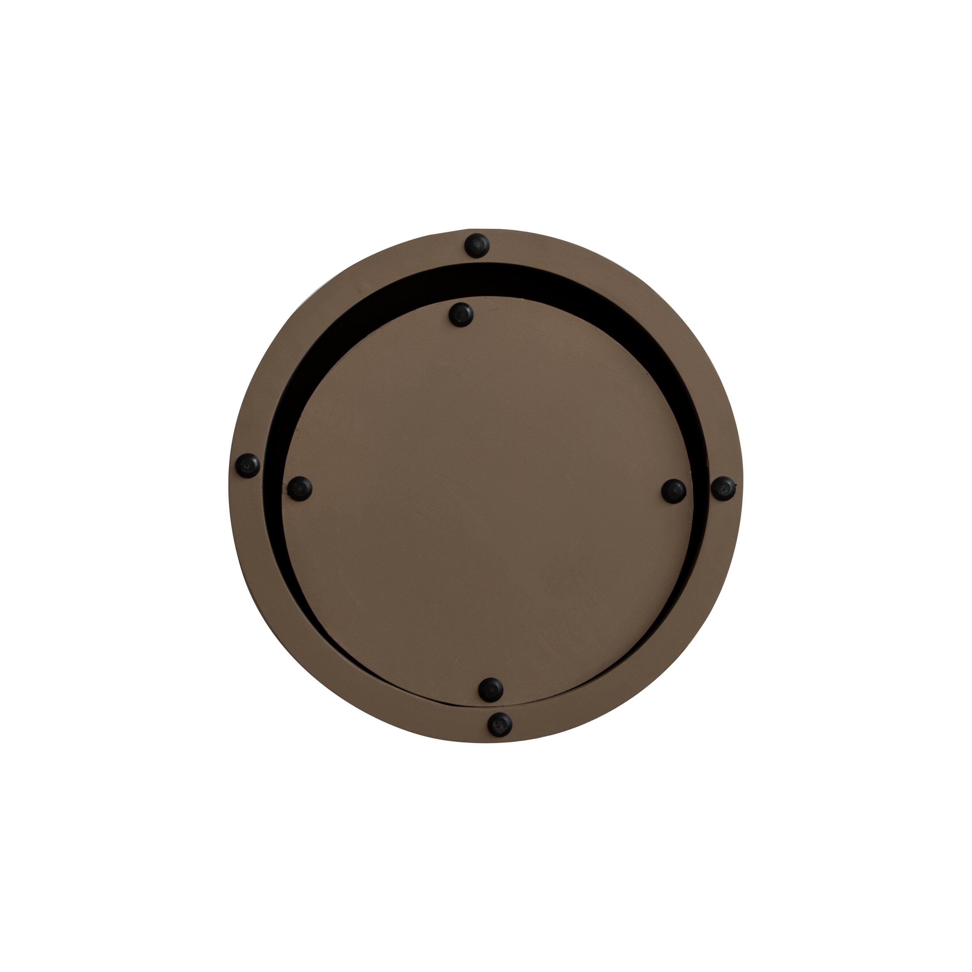 Alt View 7. Loheer - Loheer Nesting Coffee Table Set of 2 Modern Round Brown Burl Wood Circle Accent Tables for Small Spaces Living Room - Dark Brown.