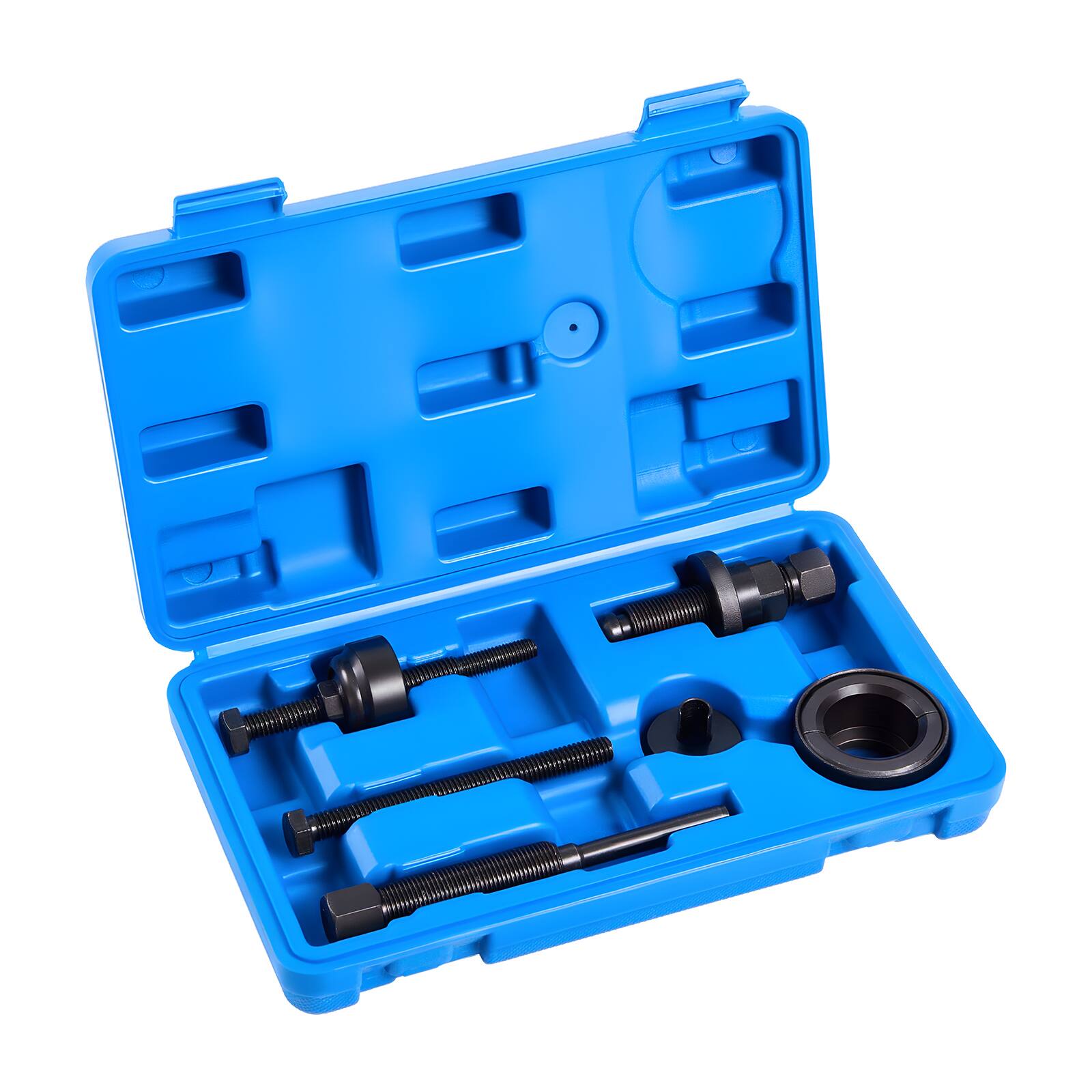 Alt View 5. VEVOR - Power Steering Pump Pulley Puller/Installer Tool Set, Compatible with Ford, GM V6, and VW Vehicles - Black.