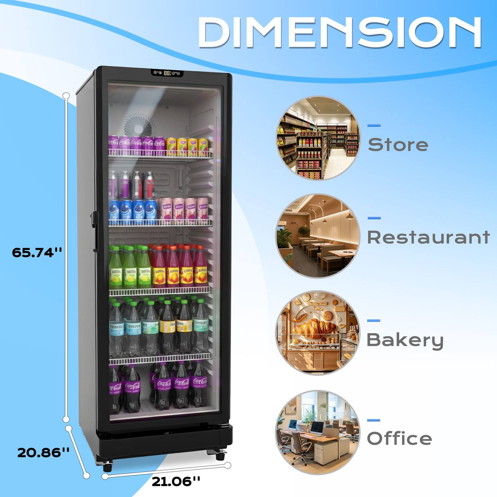 DIMENSION  
d 50  
26 Cob 0a ade I  
Store T - Saar 1  
65.74"  
Restaurant - - - adinn - s C A I i  
an - al 1nd S C o R  
Bakery T md - - ConG  
CaC - I 1 - :  
20.86"  
Office 21.06"