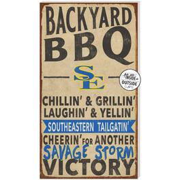 Jardine - Southeastern Oklahoma State Savage Storm 11'' x 20'' Indoor/Outdoor BBQ Sign - Brown