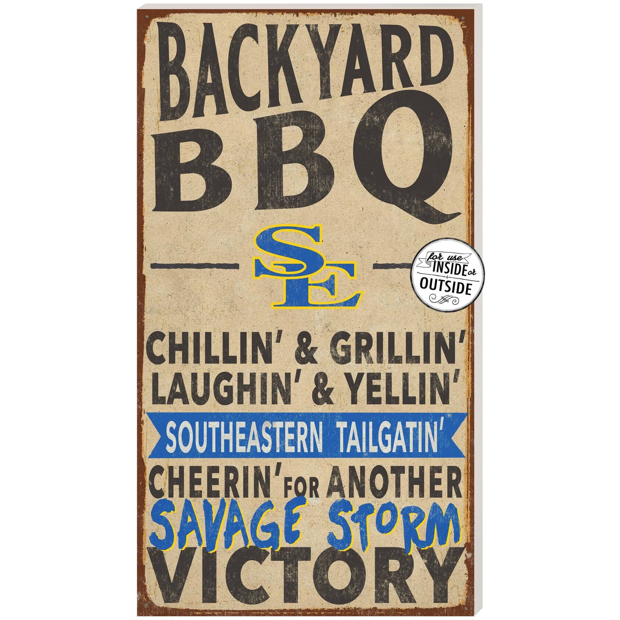 Southeastern Oklahoma State Savage Storm 11'' x 20'' Indoor/Outdoor BBQ Sign