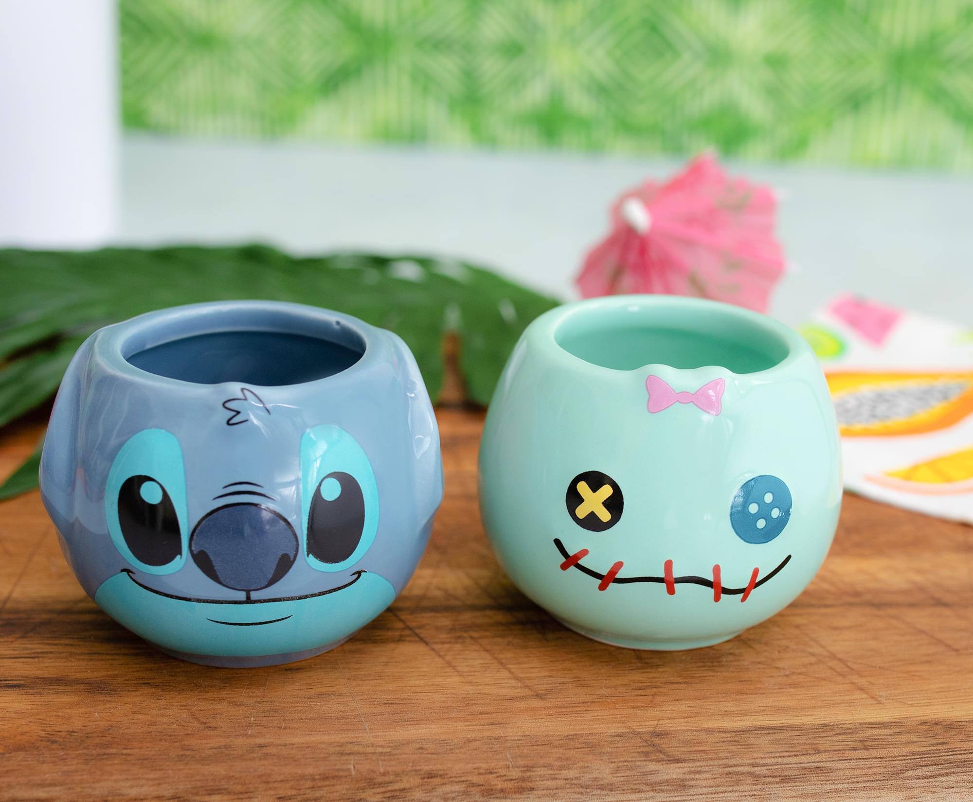 Alt View 10. Silver Buffalo - Disney Lilo & Stitch Scrump and Stitch Sculpted Ceramic Mini Mugs | Set of 2 - Blue.