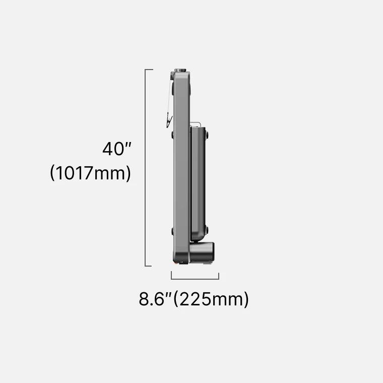 40" (1017mm)  
8.6" (225mm)