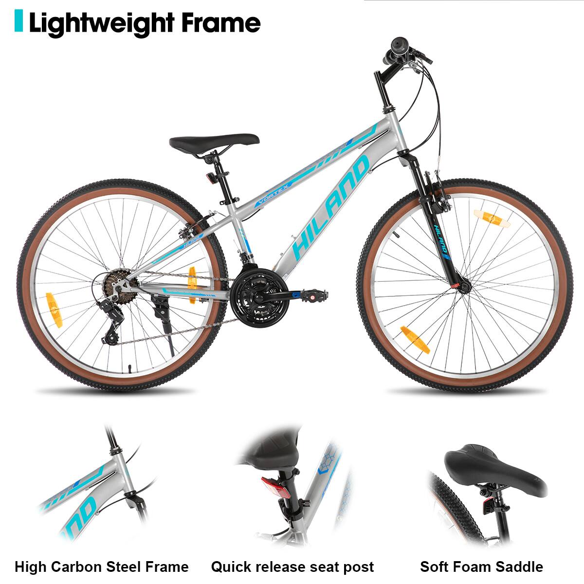 Lightweight Frame  
High Carbon Steel Frame  
Quick release seat post  
Soft Foam Saddle