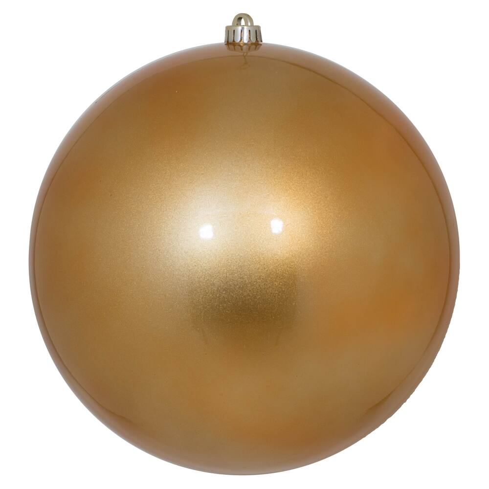 Front. Vickerman - Vickerman 12" Copper Gold Candy Ball UV Drilled - Copper Gold.