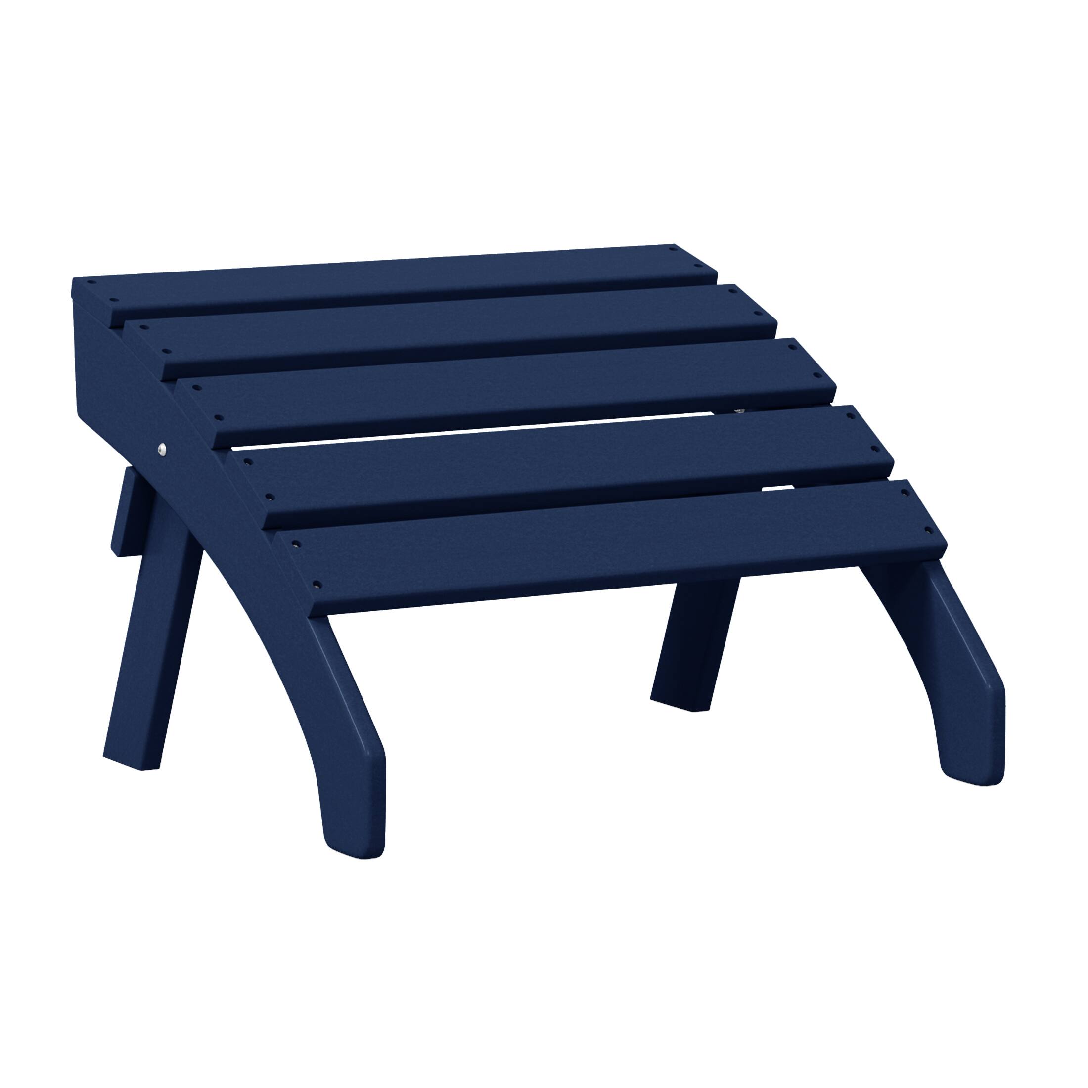 Alt View 2. WestinTrends - WestinTrends Dylan Outdoor Adirondack Chair With Ottoman 2-Piece Set - Navy Blue.