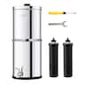 VEVOR - Gravity-fed Water Filter System, 1.5G 304 Stainless-Steel Countertop System, Water Filtration System - Silver