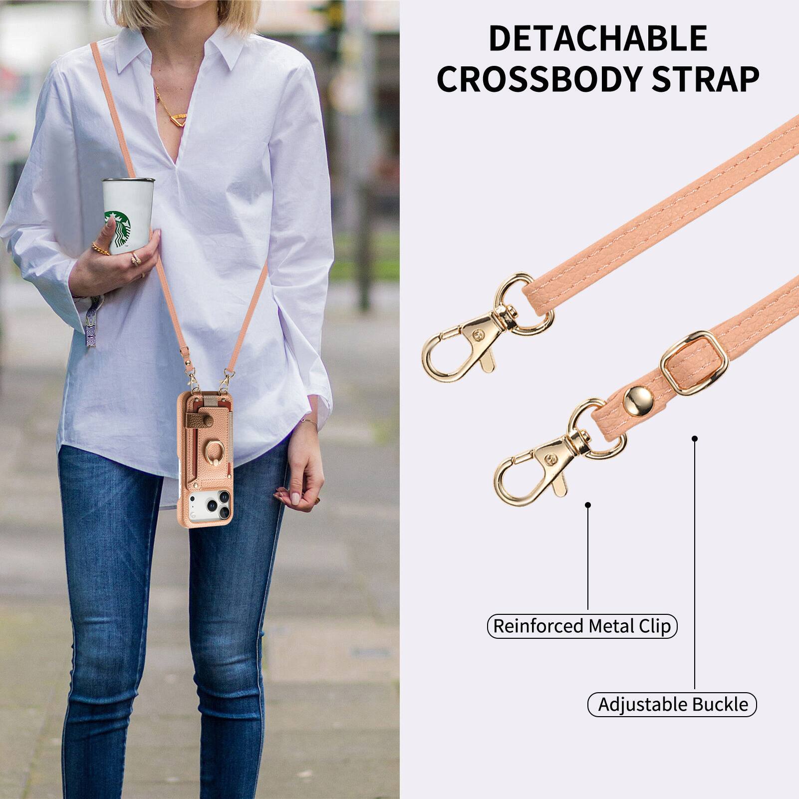 DETACHABLE CROSSBODY STRAP

Reinforced Metal Clip

Adjustable Buckle