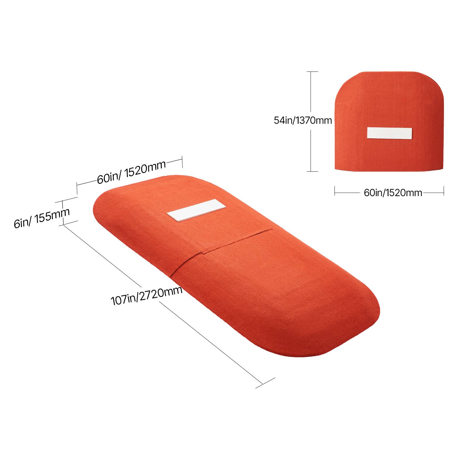 6in/155mm  
60in/1520mm  
54in/1370mm  
60in/1520mm  
107in/2720mm