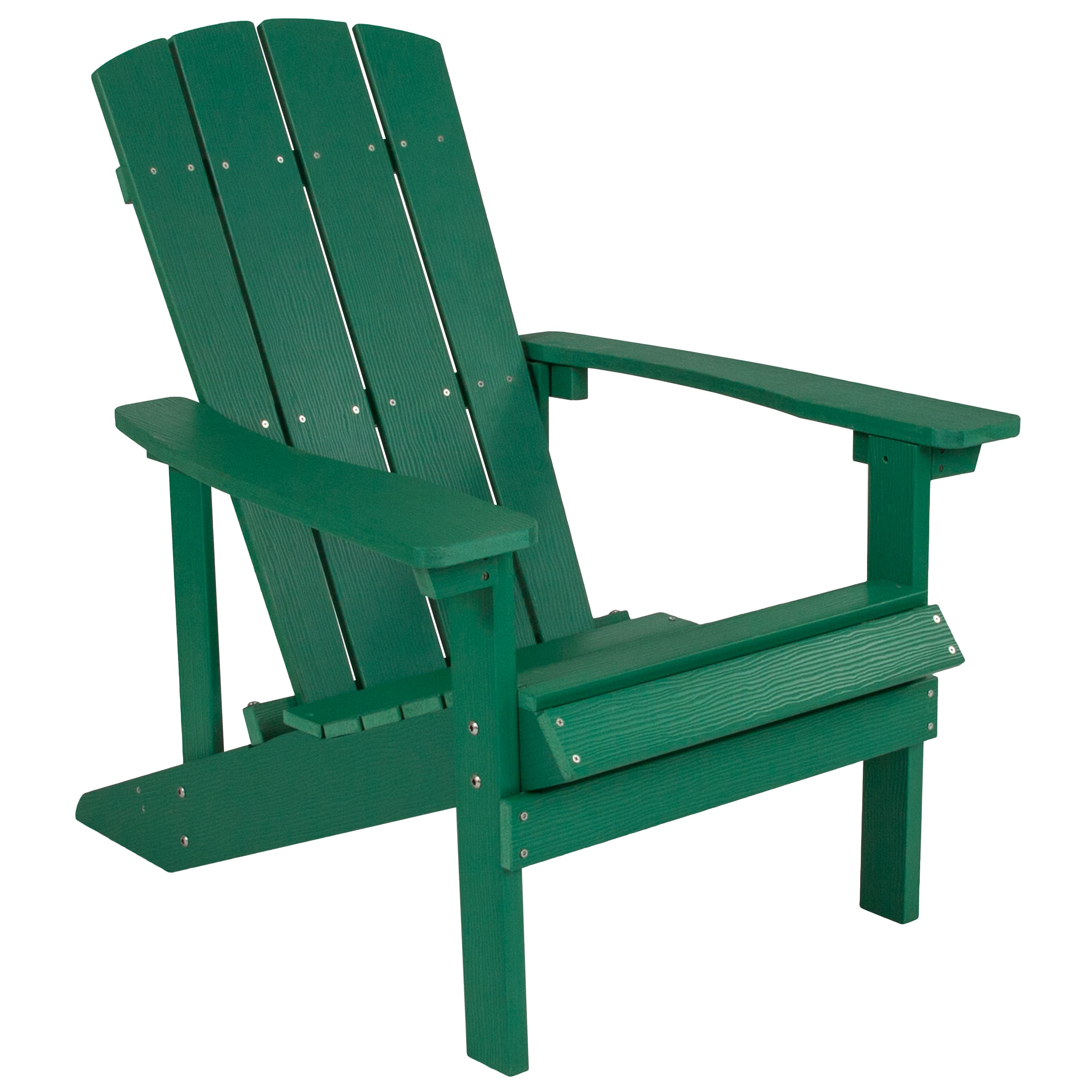 Emma + Oliver - All-Weather Poly Resin Wood Adirondack Chair - Green