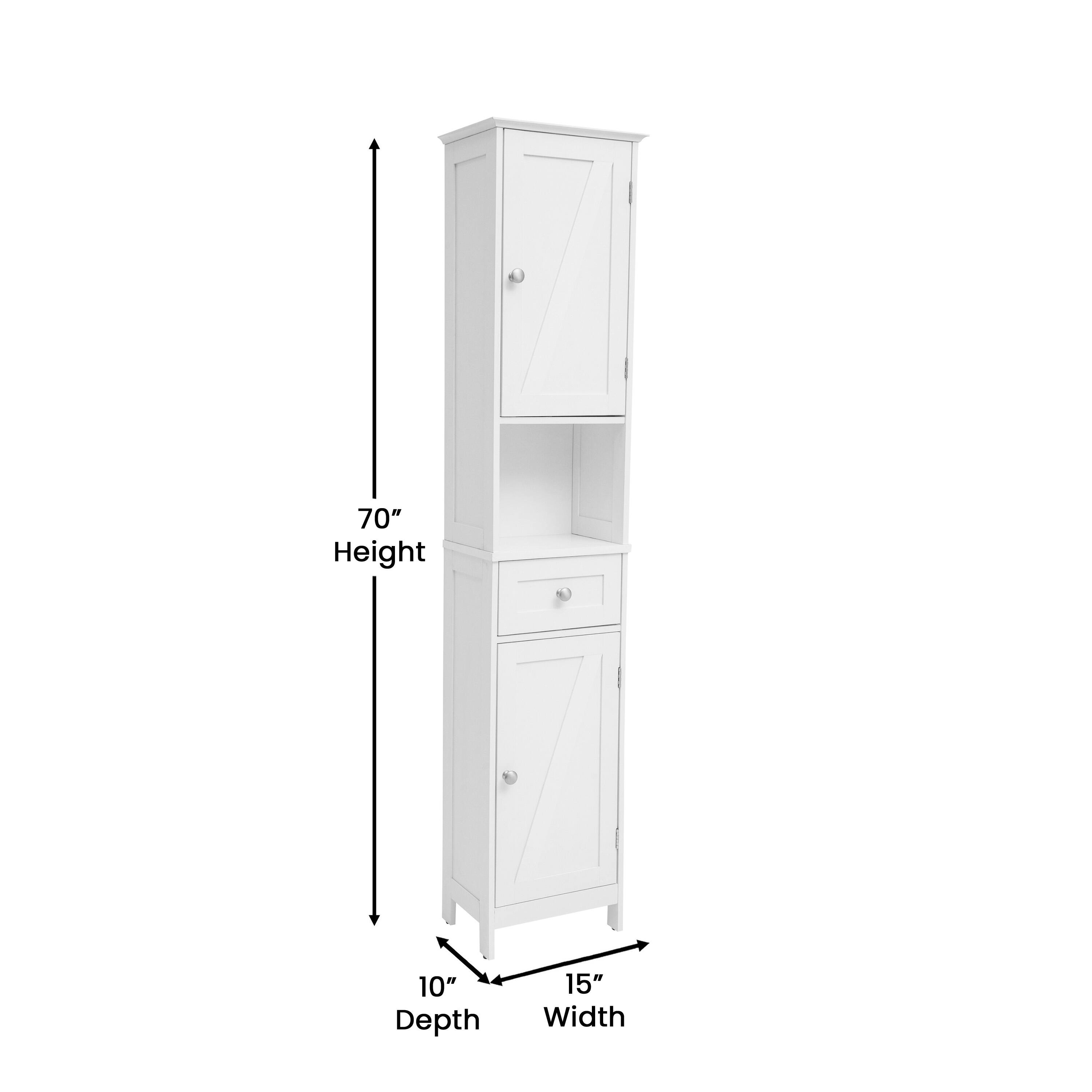 70" Height, 10" Depth, 15" Width