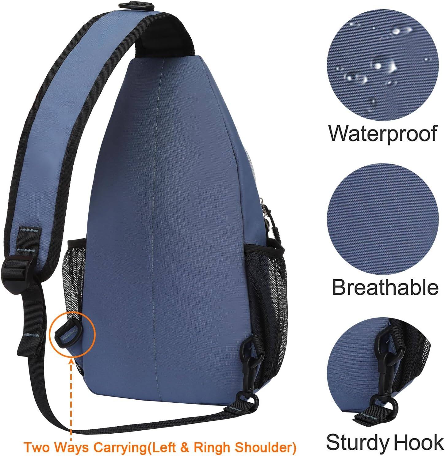 Waterproof Breathable Two Ways Carrying (Left & Right Shoulder) Sturdy Hook