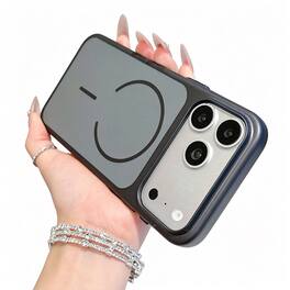 Dteck - for Apple iPhone 17 Pro Hard PC Magnetic Case,Matte Metallic Texture Back Anti-Scratch Wireless Charging Cover - Black
