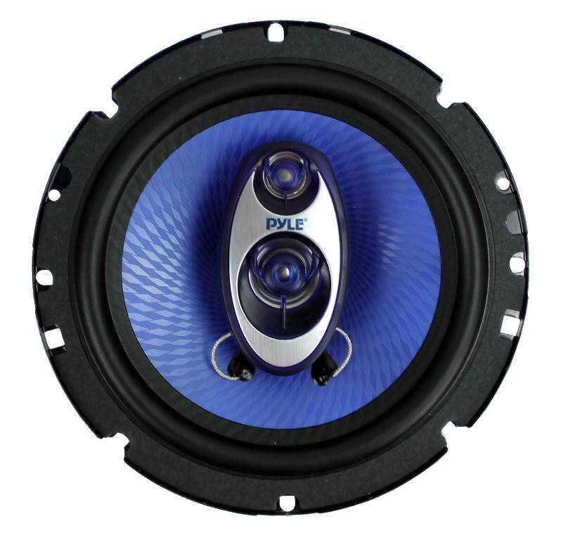 Alt View 5. Pyle - Pyle PL63BL 6.5" 720 Watt 3-Way Car Audio Coaxial Speakers Blue Stereo - Black.