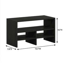 FurniFact - Desk Top Organizing Shelf with Sturdy Wood Construction - Espresso