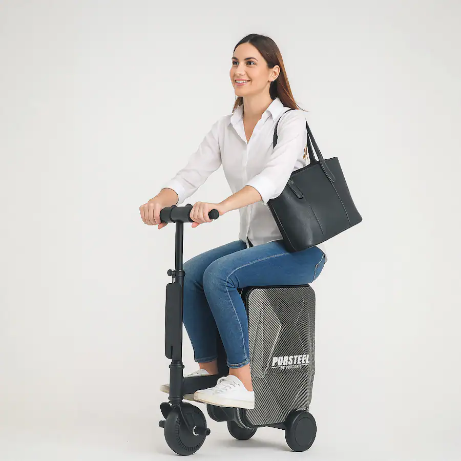 Pursonic Smart Rideable Motorized Suitcase Electric Luggage Scooter For ...